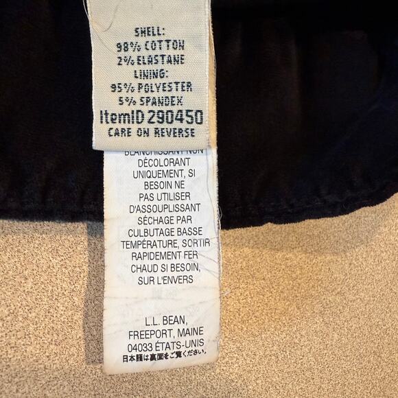 L.L.Bean Black Velvet Mini Skirt Women's Size 16 Cotton Spandex - Picture 7 of 9